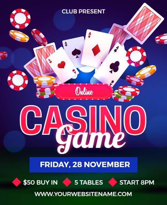 Jacksons Purple and Nero Casino Flyer Template