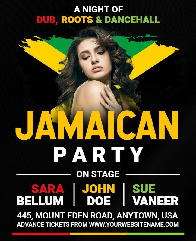 Jamaican Party Dub Roots Dancehall Flyer Template