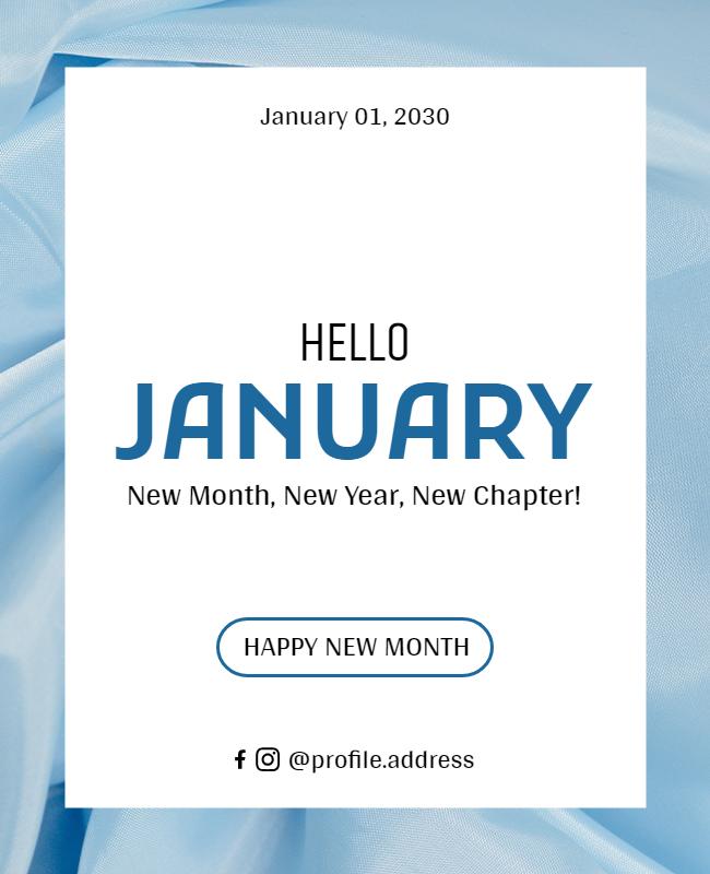 January New Year Celebration Flyer Template