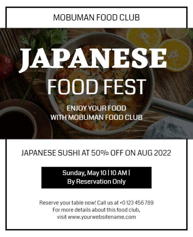 Japanese Food Festival Event Flyer Template