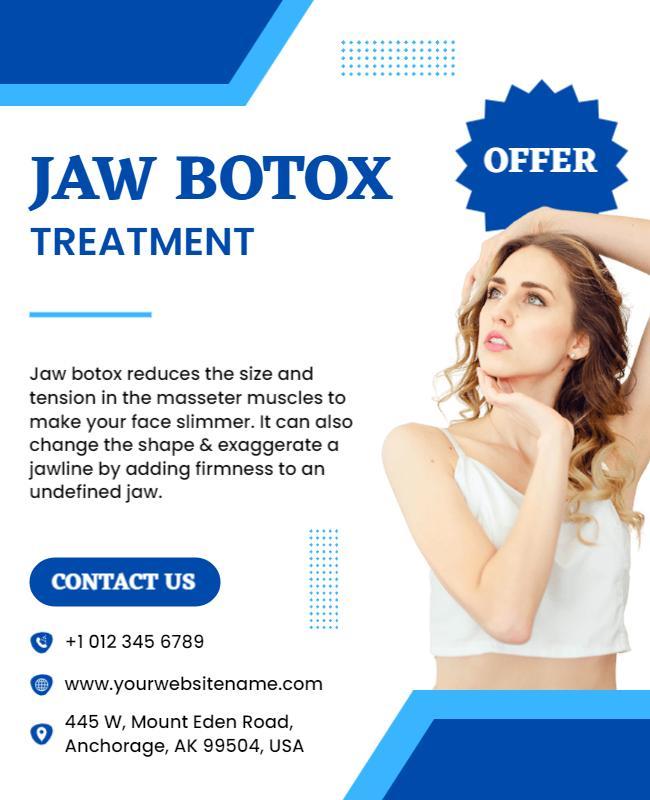 Jaw Botox Treatment Offer Flyer Template