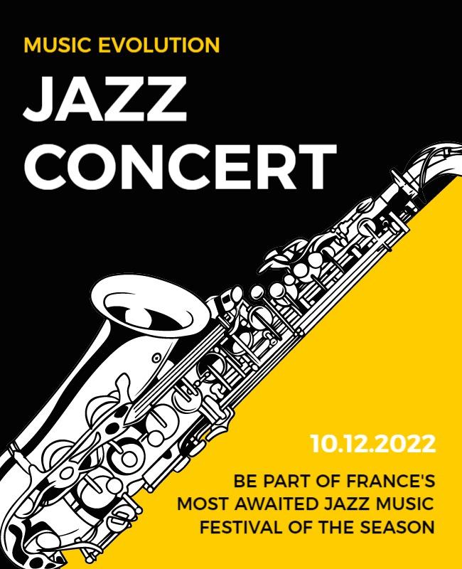 Jazz Music Concert Event Flyer Template