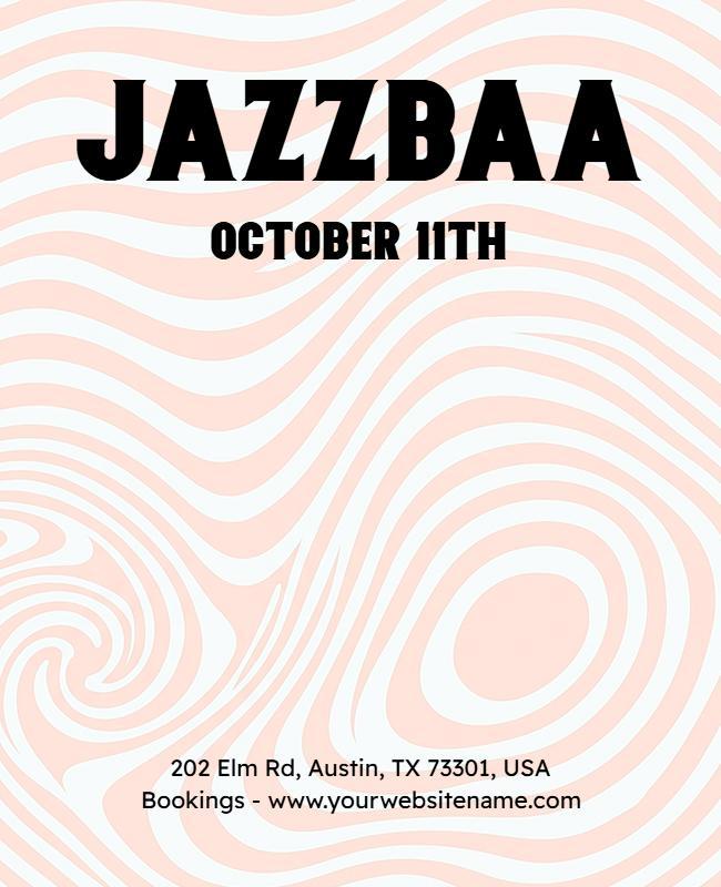 Jazz Music Event Announcement Poster Template