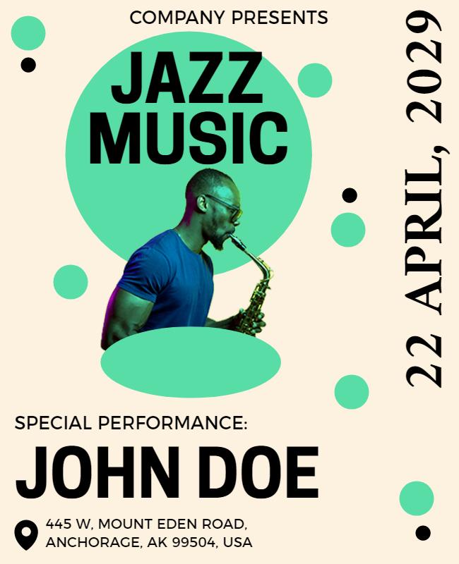 Jazz Music Event Performance Flyer Template