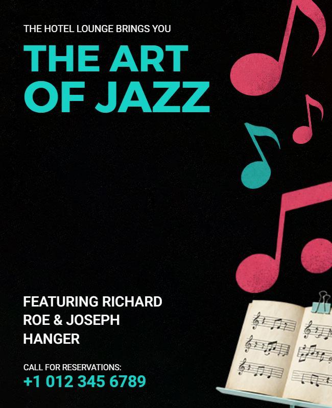 Jazz Music Night Event Poster Template