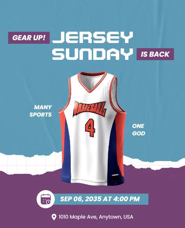 Jersey Sunday Sports Event Flyer Template