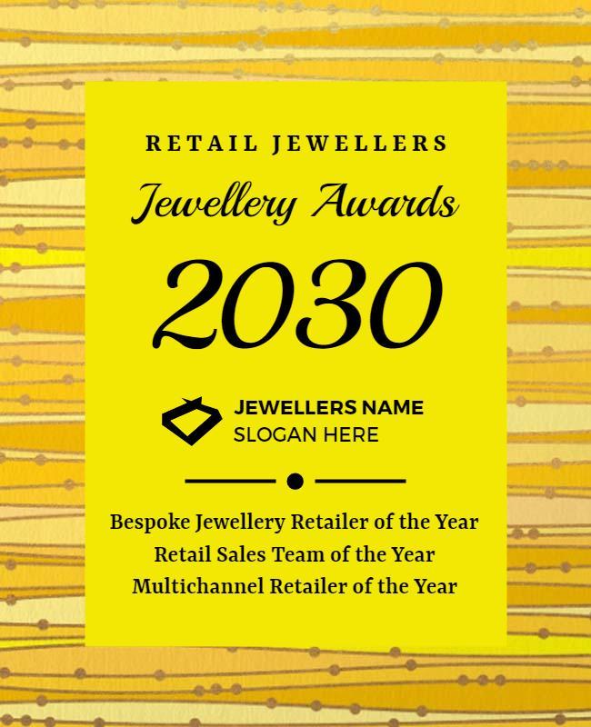 Jewellery Retailers Awards Ceremony Flyer Template