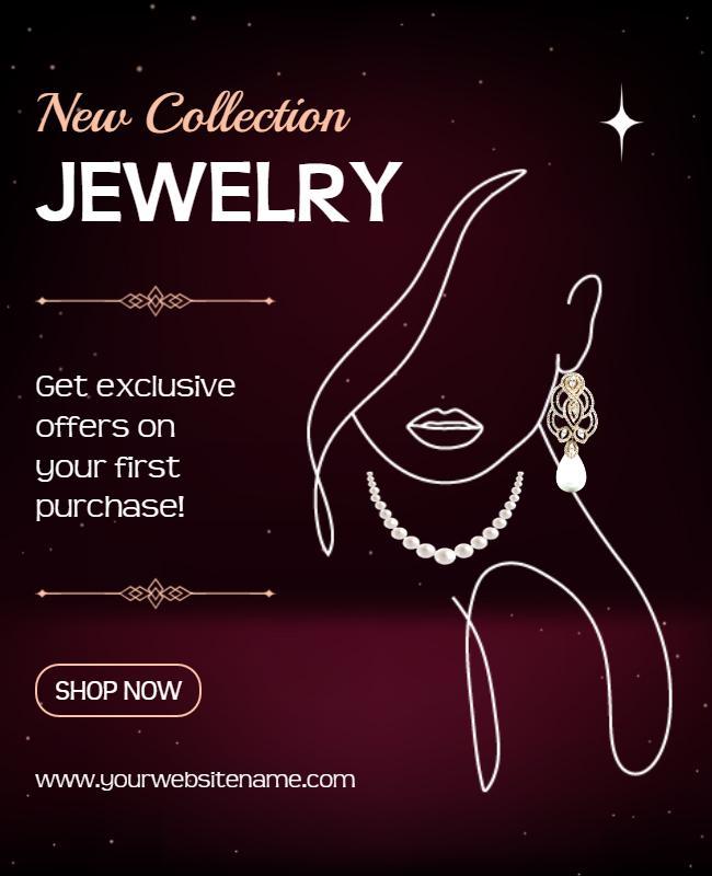 Jewelry Collection Promotional Flyer Template