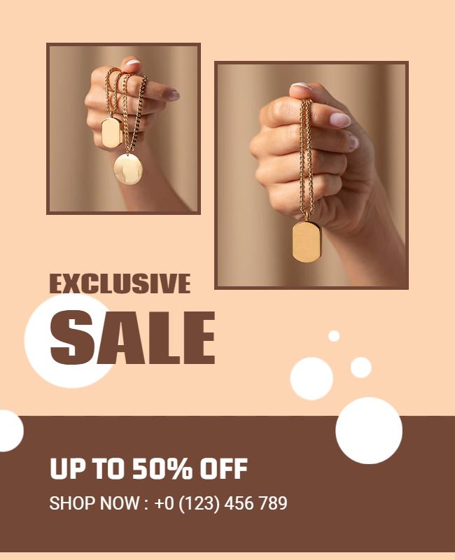 Jewelry Exclusive Sale Promotion Flyer Template