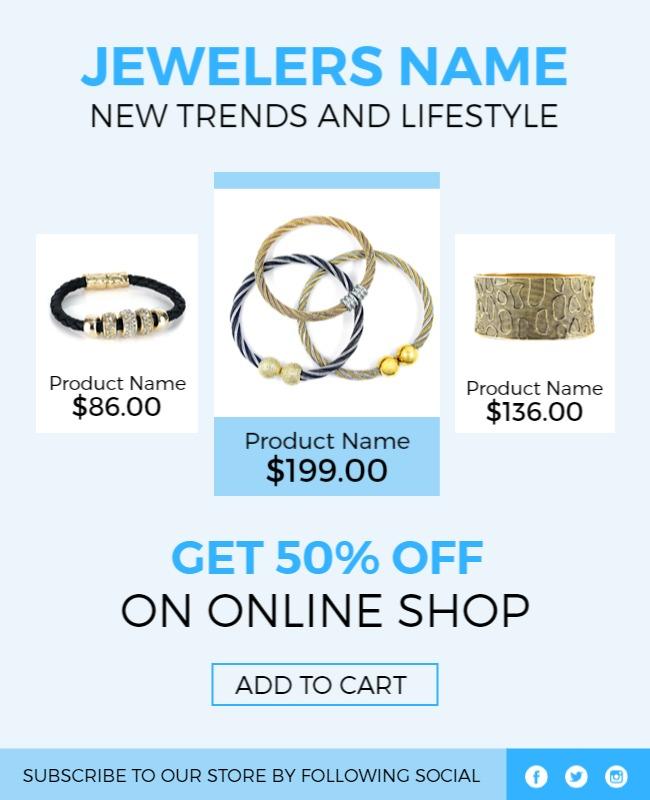 Jewelry Online Shop Flyer Template