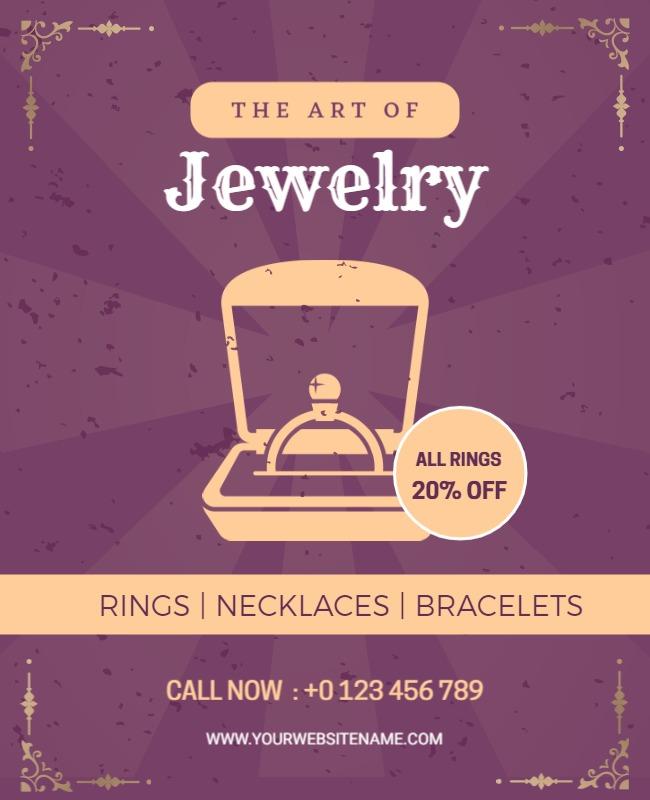 Jewelry Sale Promotional Event Flyer Template