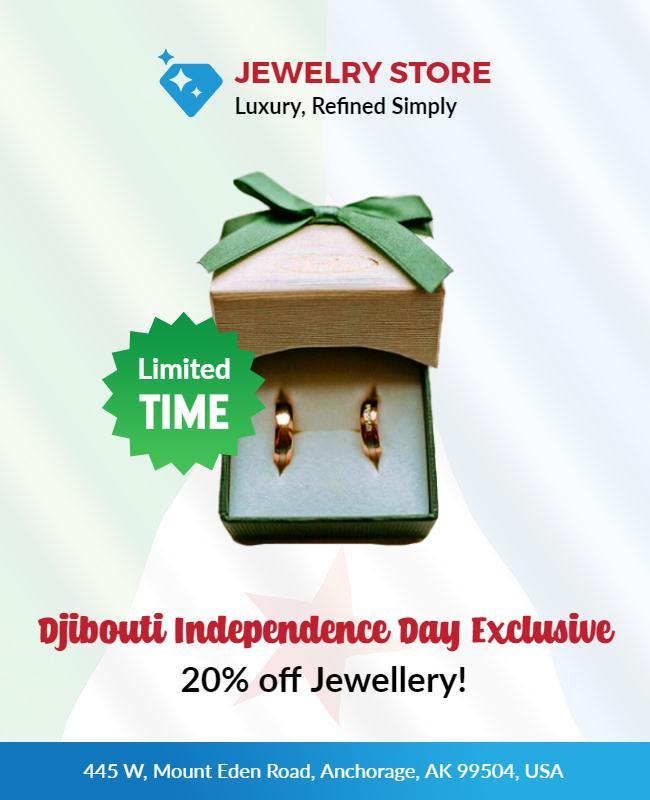 Jewelry Store Independence Day Sale Flyer Template