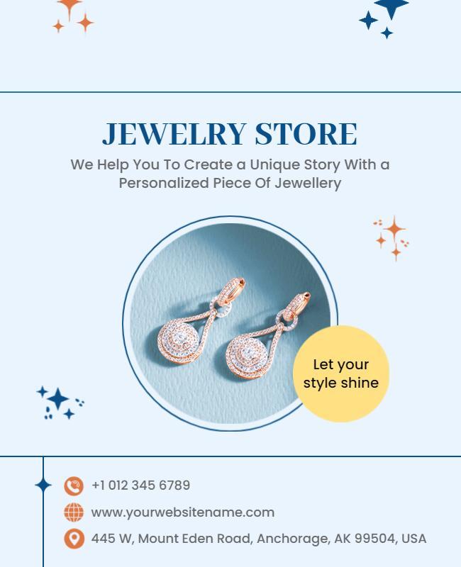 Jewelry Store Promotional Flyer Template