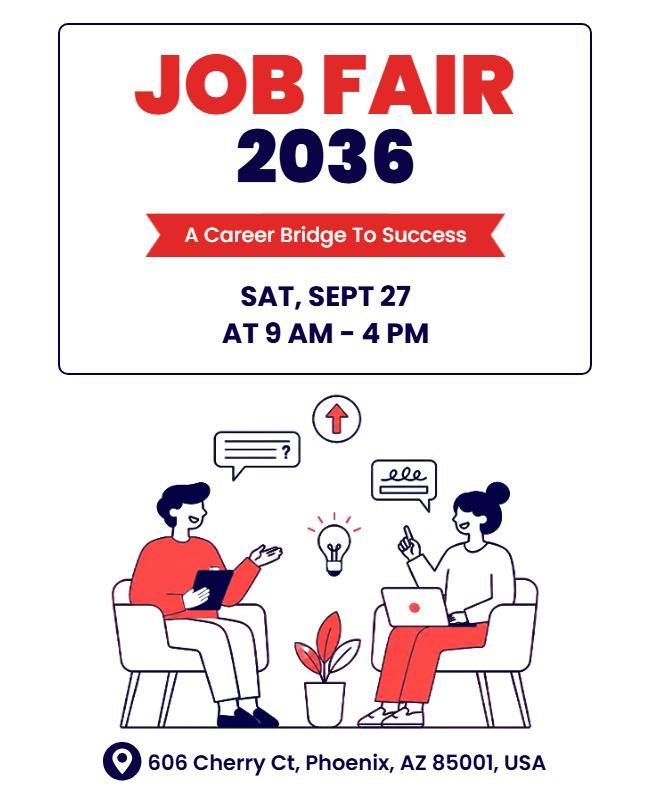 Job Fair Advertising Poster Template
