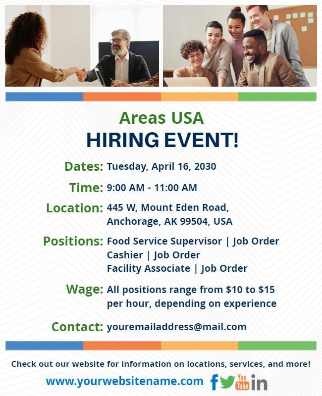 Job Fair Hiring Event Flyer Template