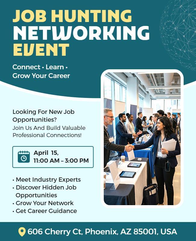 Job Hunting Networking Event Poster Template