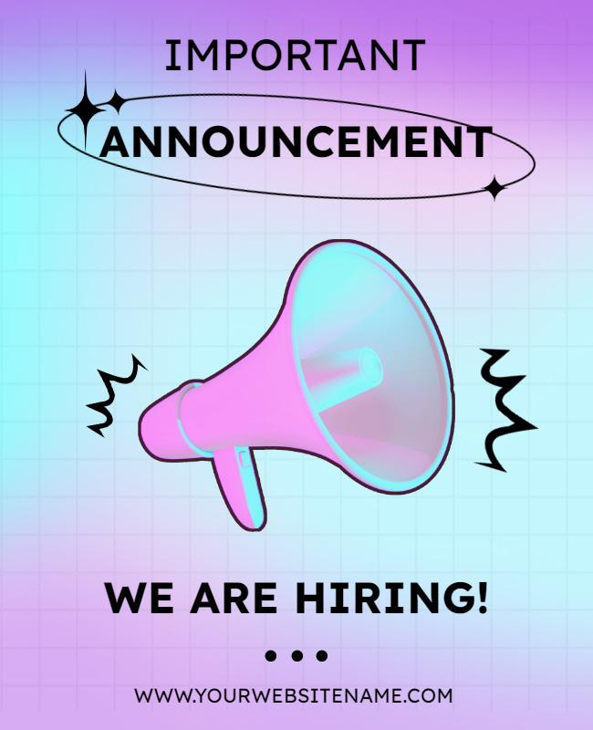 Job Opening Announcement Flyer Template