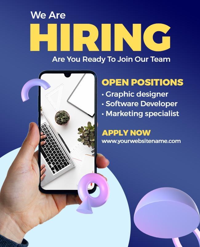 Job Opportunities Announcement Flyer Template