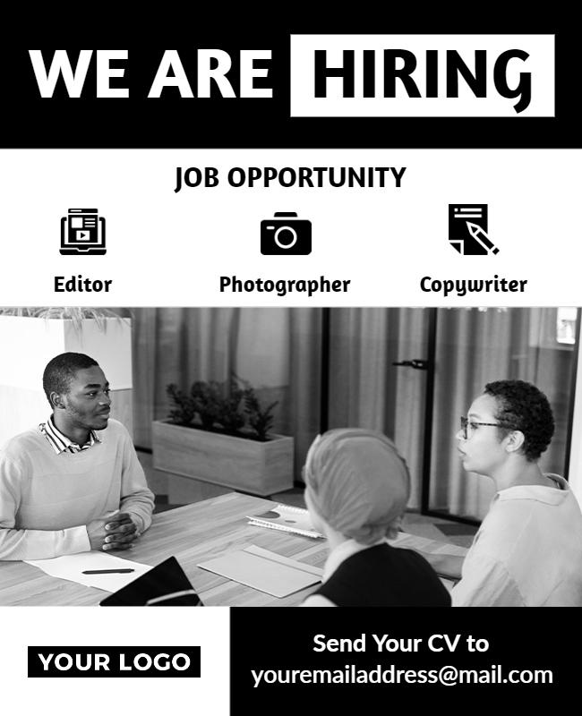 Job Opportunity Hiring Flyer Template