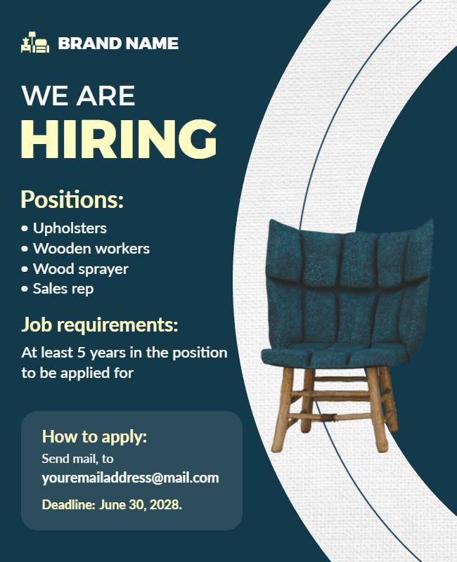 Job Vacancy for Skilled Workers Flyer Template