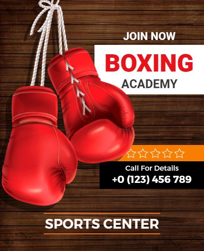 Join Boxing Academy Training Session Flyer Template