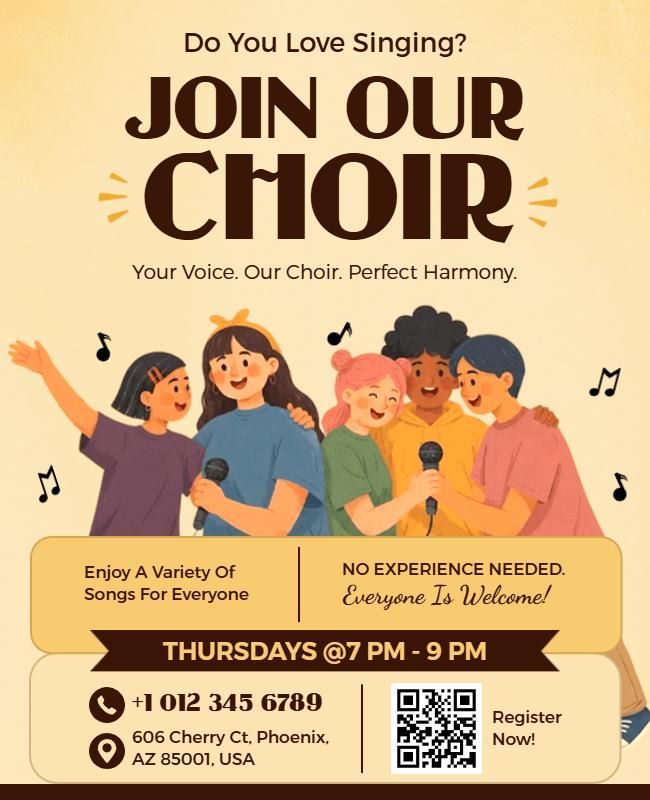 Join Our Choir Poster Template