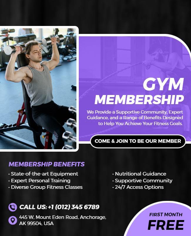 Join Our Gym Membership Promotion Flyer Template