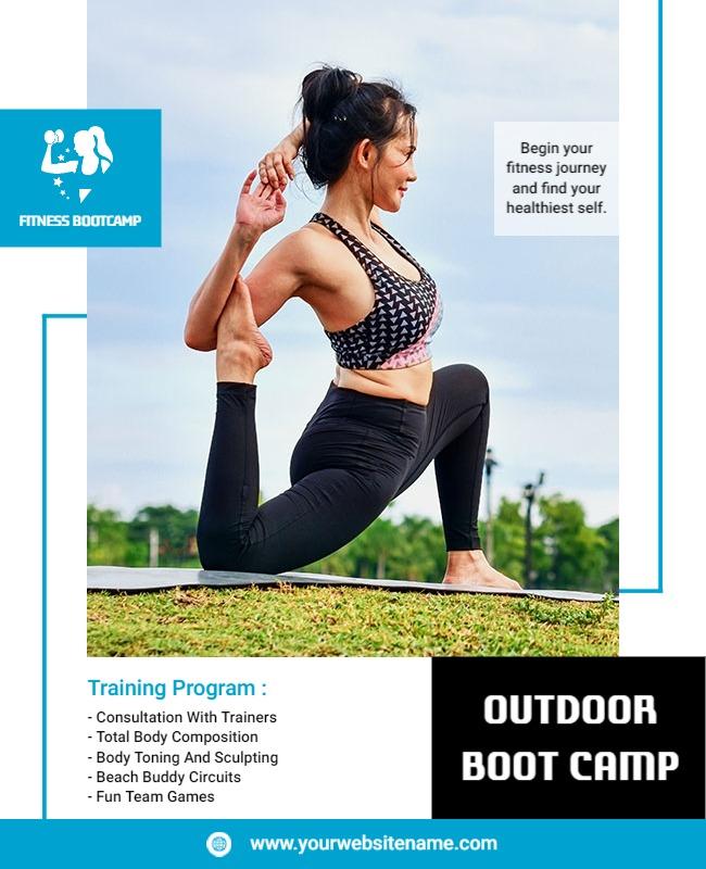 Join Our Outdoor Fitness Boot Camp Flyer Template