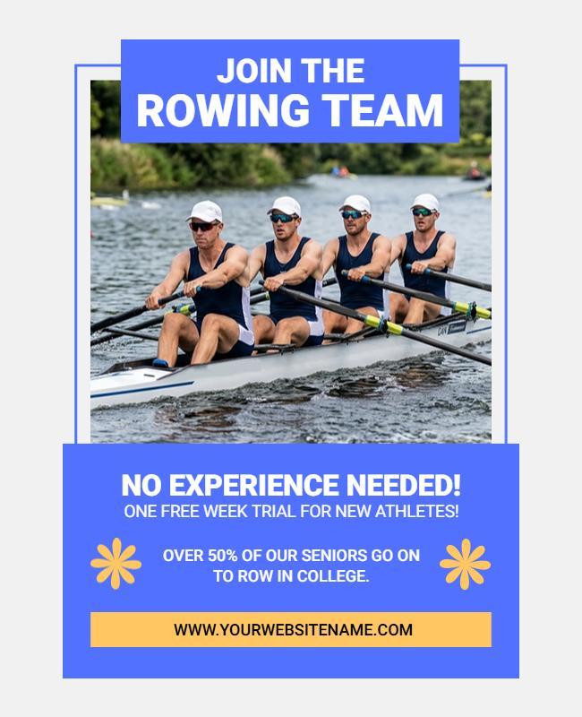 Join Our Rowing Team Promotion Flyer Template