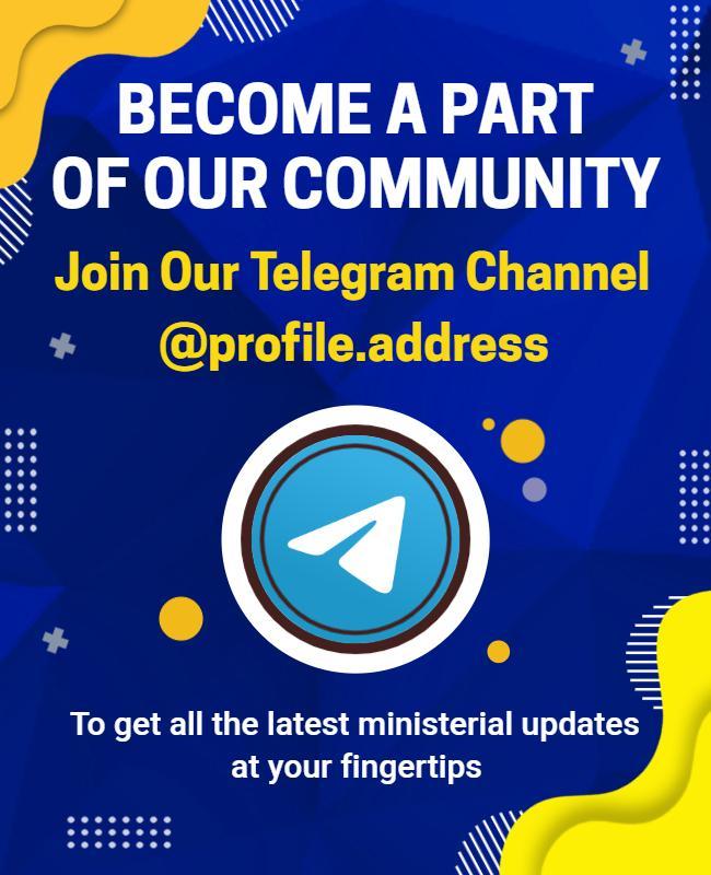 Join Our Telegram Community Flyer Template