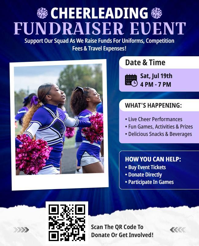 Join the Cheerleading Fundraiser Event Flyer Template
