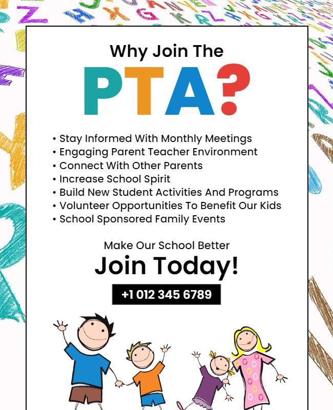 Join the Pta Community Engagement Flyer Template