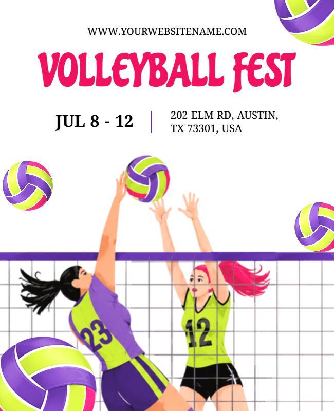Join the Volleyball Fest Event Poster Template