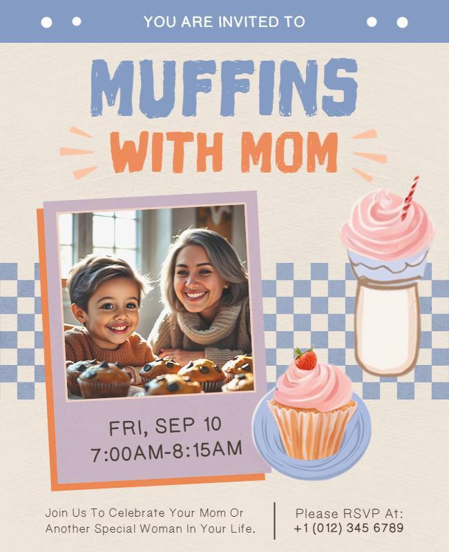 Join Us for Muffins with Mom Event Flyer Template