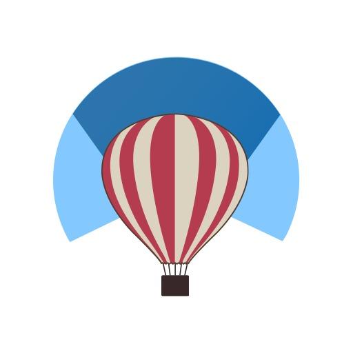 Journey Beyond with Vintage Hot Air Balloon Travelling Logo Template