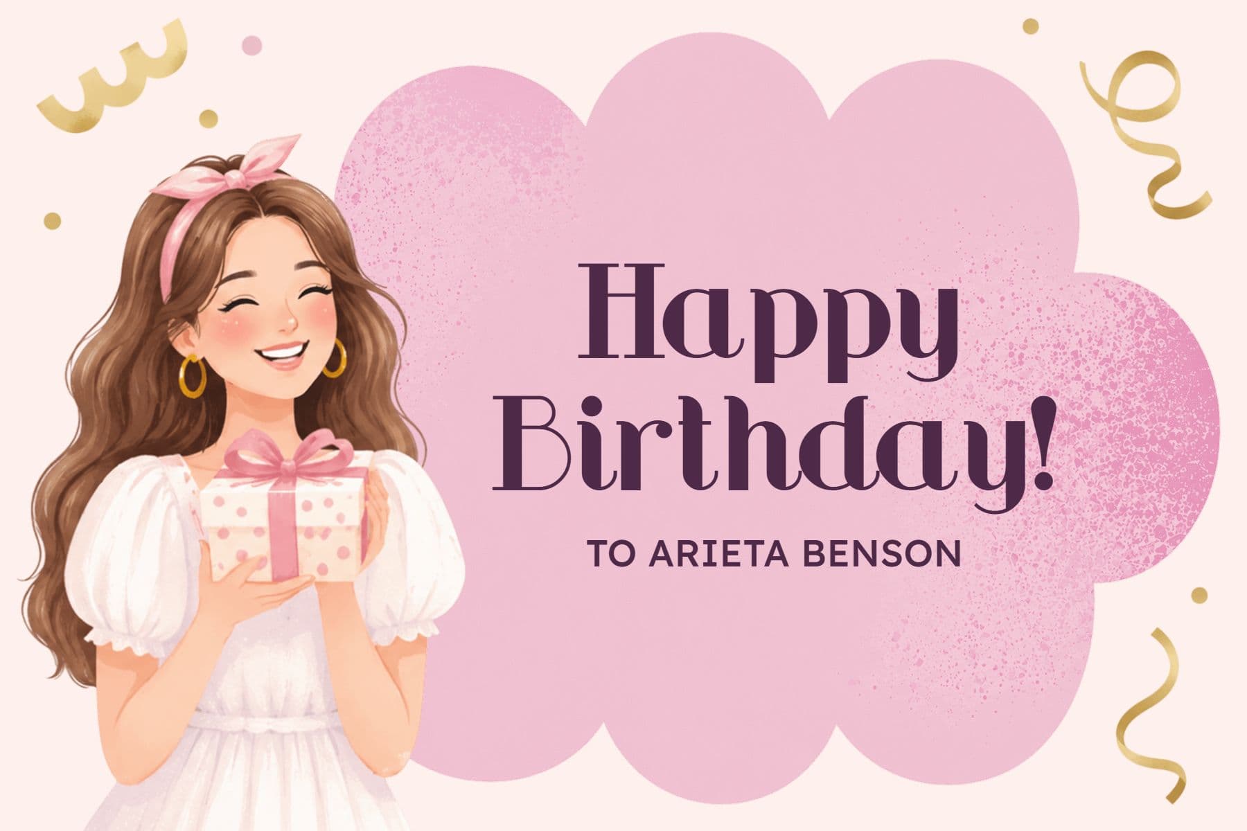 Joyful Birthday Wishes Postcard Template