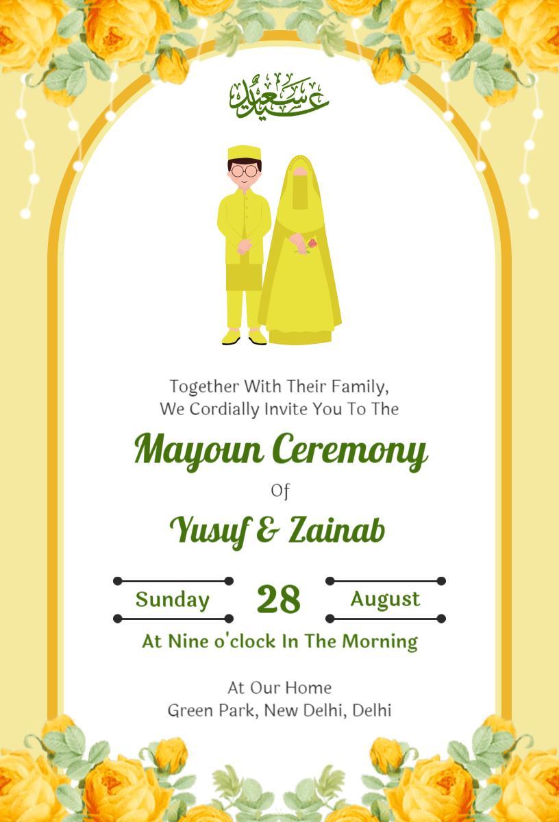 Joyful Haldi Ceremony Celebration Invitation Template