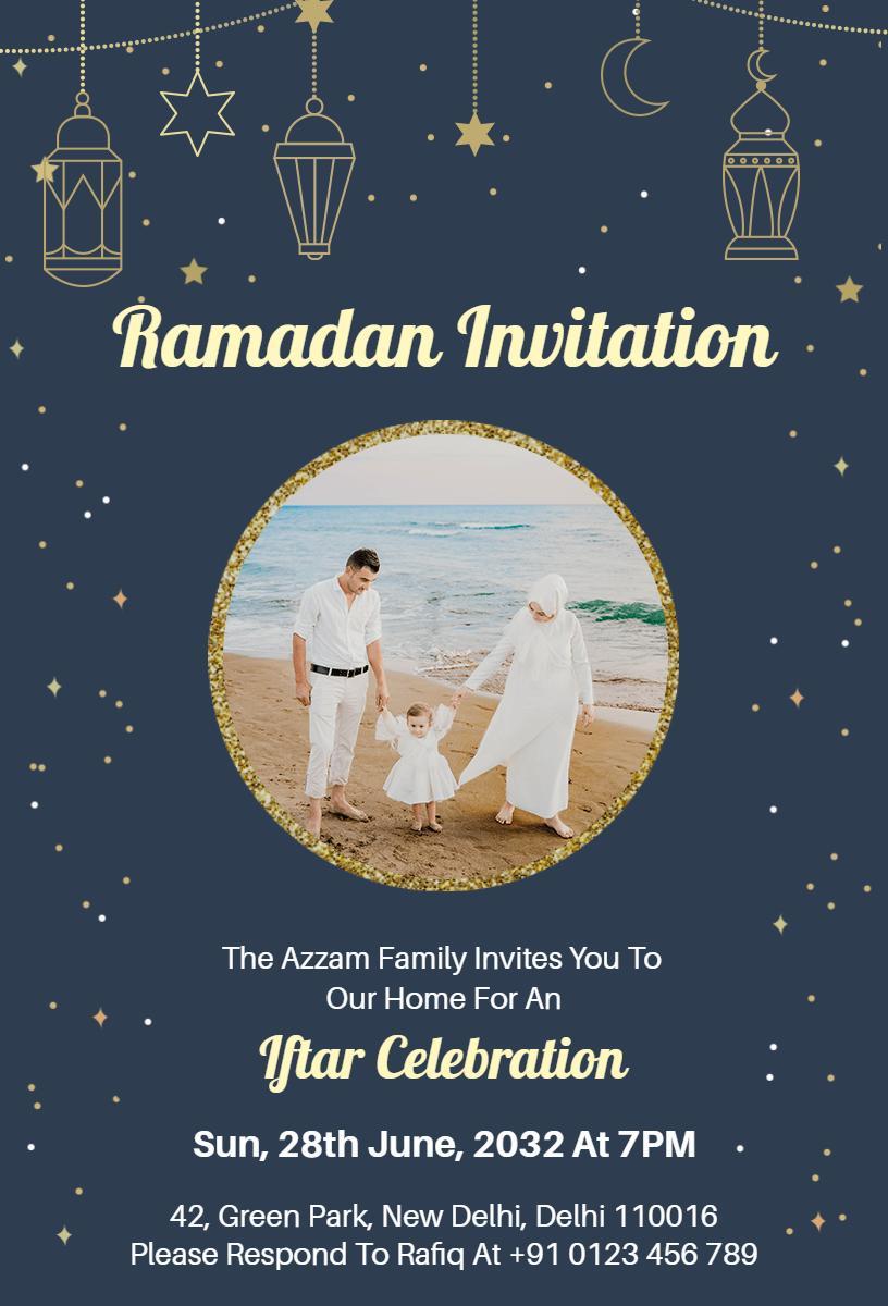Joyful Iftar Celebration Ramadan Festival Invitation Template