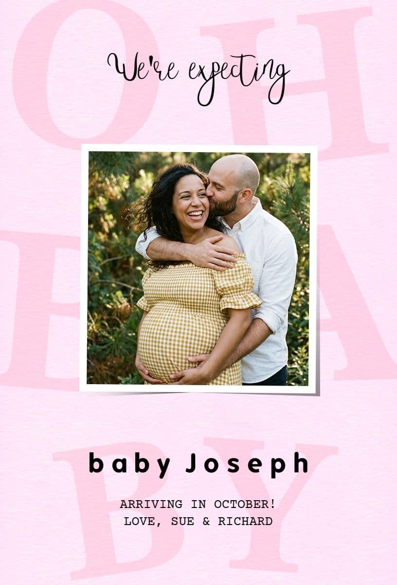 Joyful Theme Pregnancy Announcement Template