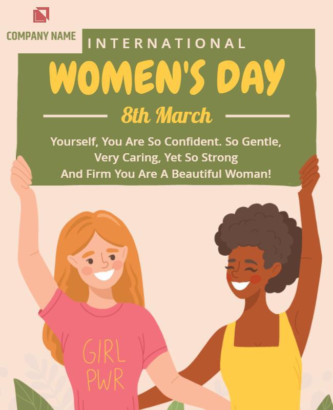 Joyful Women Empowerment Celebration for International Women's Day Poster Template