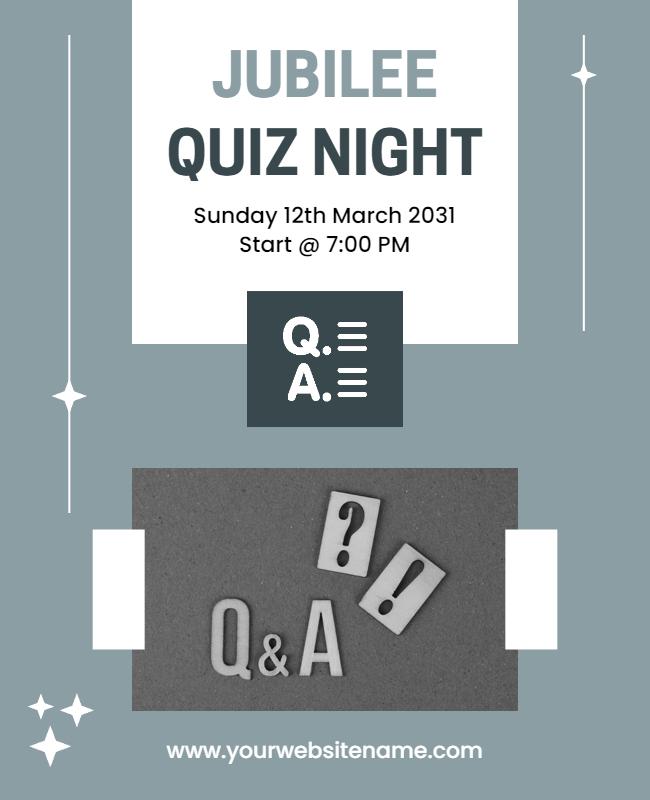 Jubilee Community Quiz Night Flyer Template