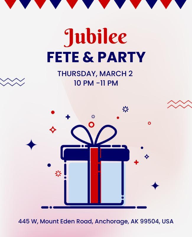 Jubilee Fete and Party Celebration Flyer Template