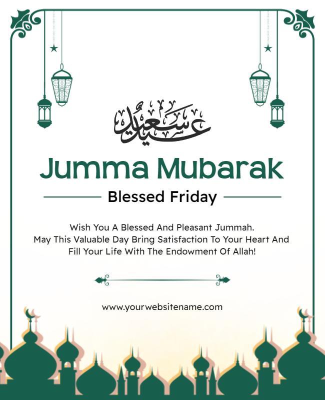 Jumma Mubarak Spiritual Blessings Flyer Template