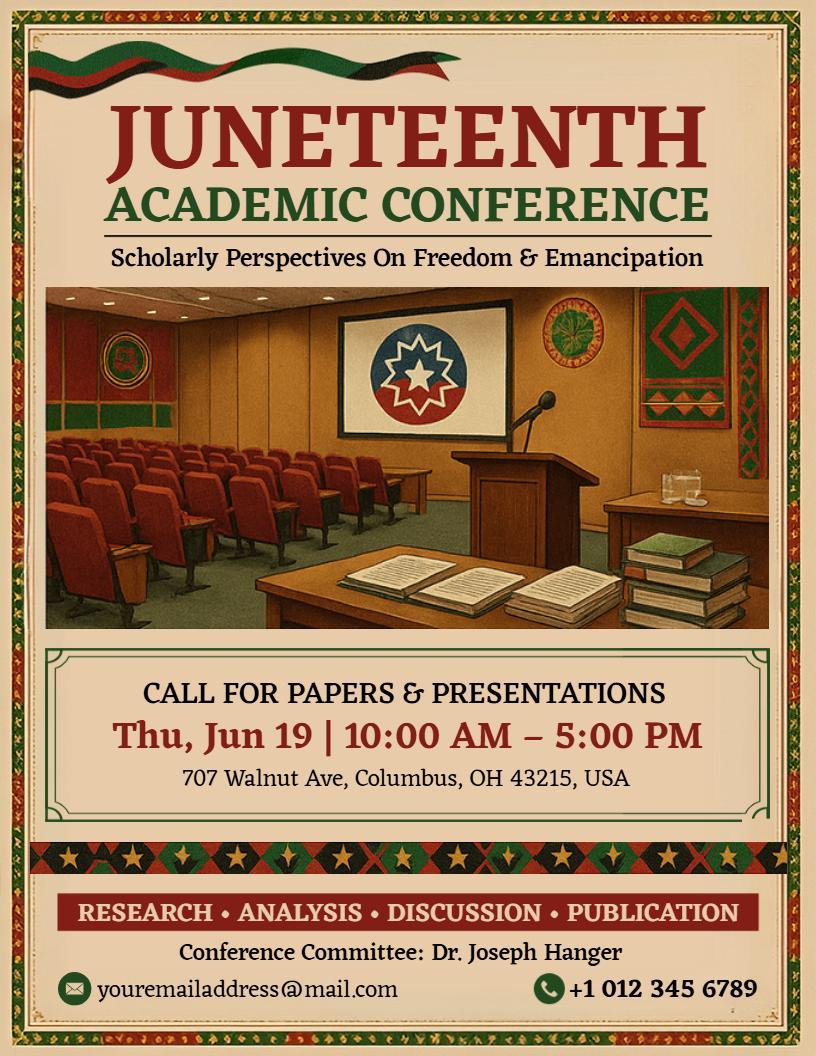 Academic Juneteenth Conference Flyer
