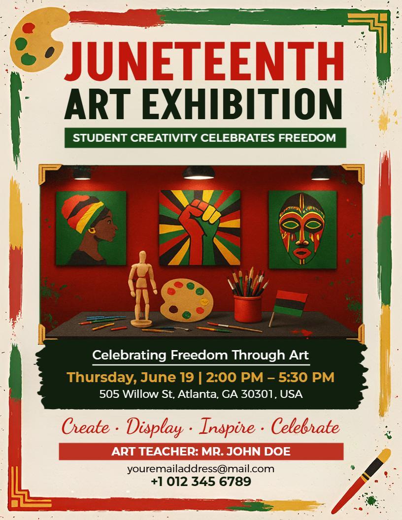 Art Exebition for Juneteenth Flyer