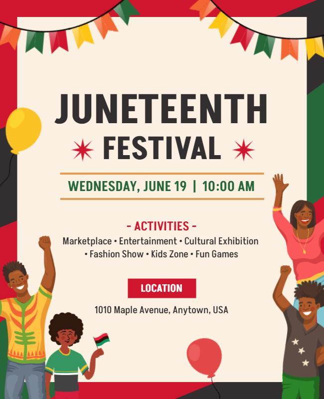 Juneteenth Celebration Event Flyer Template