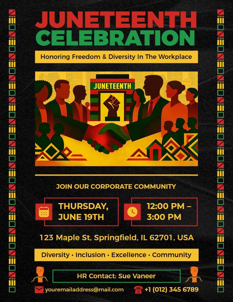 Corporate Juneteenth Celebration Flyer