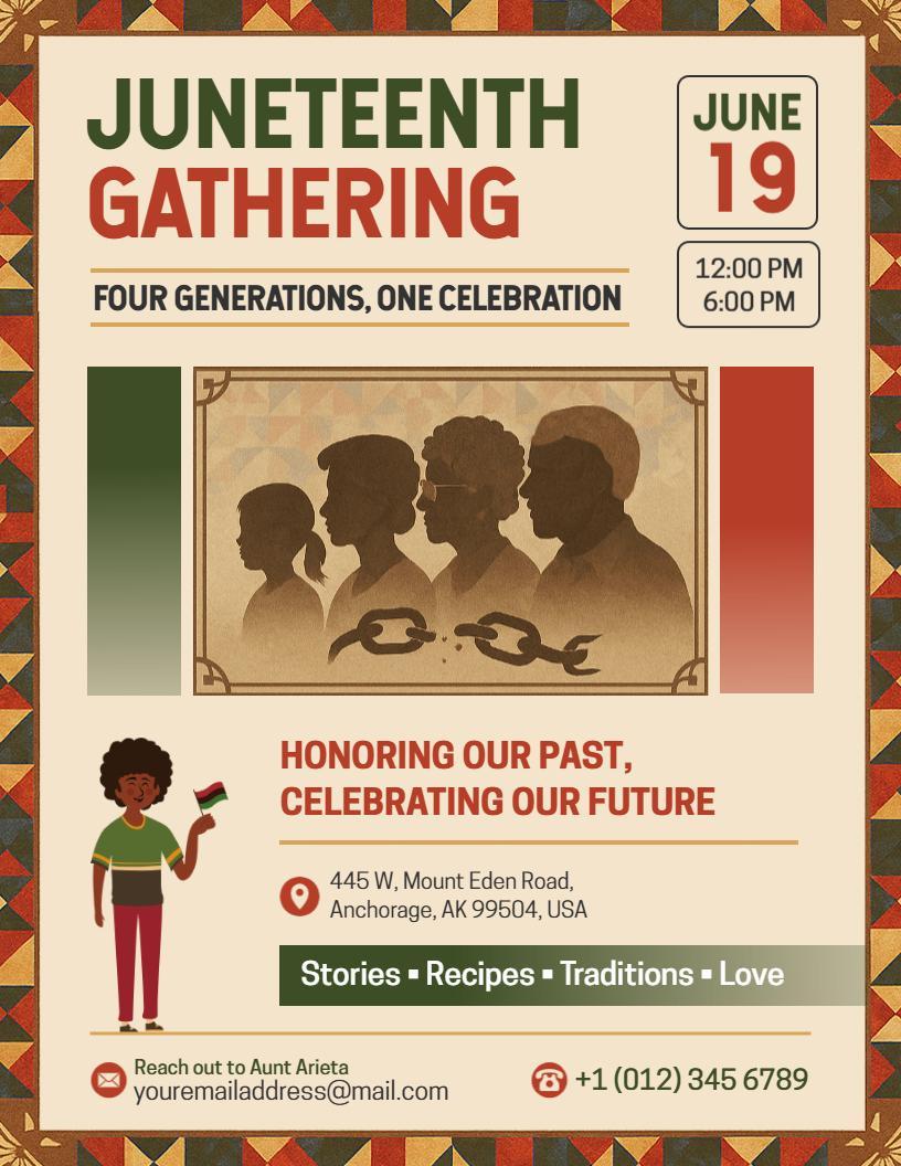 Juneteenth Family Gathering Flyer Template
