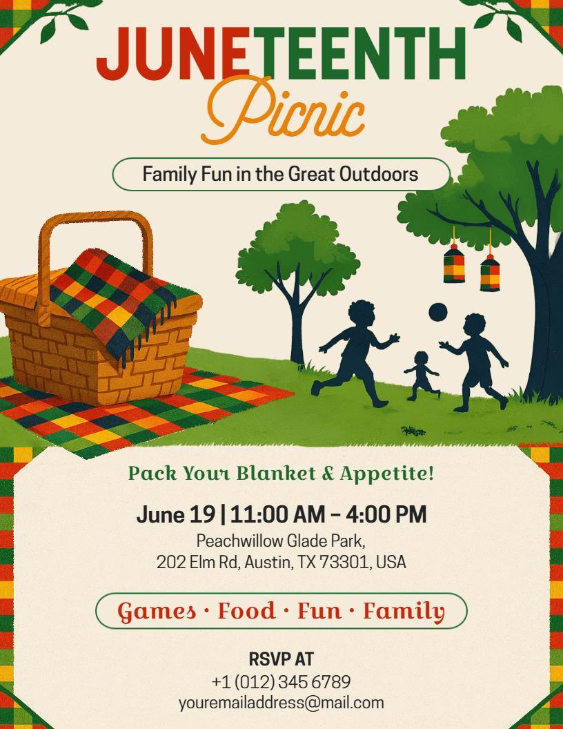 Juneteenth Family Picnic Flyer Template