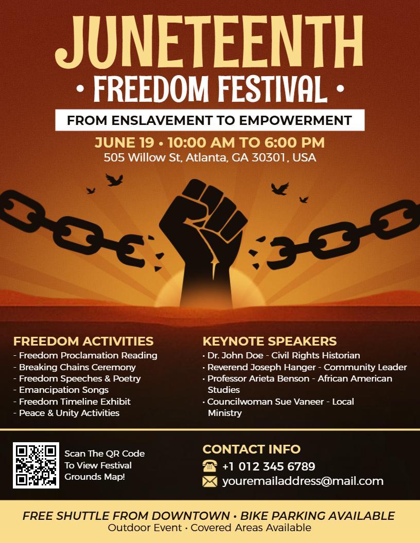 Juneteenth Freedom Festival Flyer Template